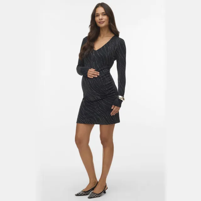 Vero Moda Maternity VMMNITA korte zwangerschapsjurk zwart