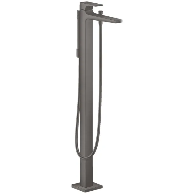 Hansgrohe Badmengkraan Metropol HansGrohe Eengreeps Vloergemonteerd Geborsteld Zwart Chroom