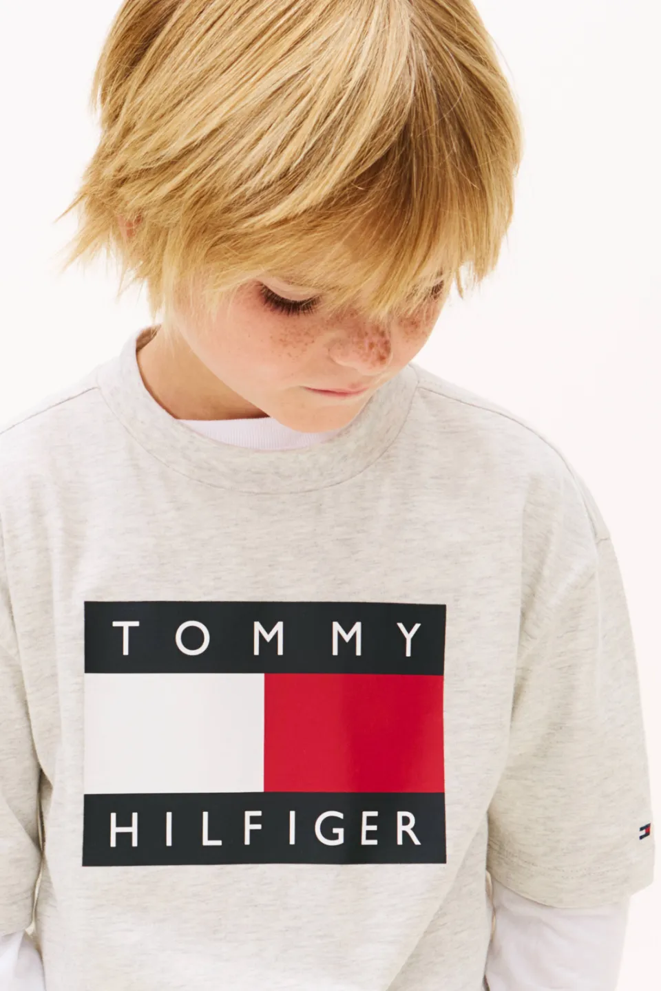 Tommy Hilfiger T-shirt lichtgrijs lichtgrijs melange, foto 4