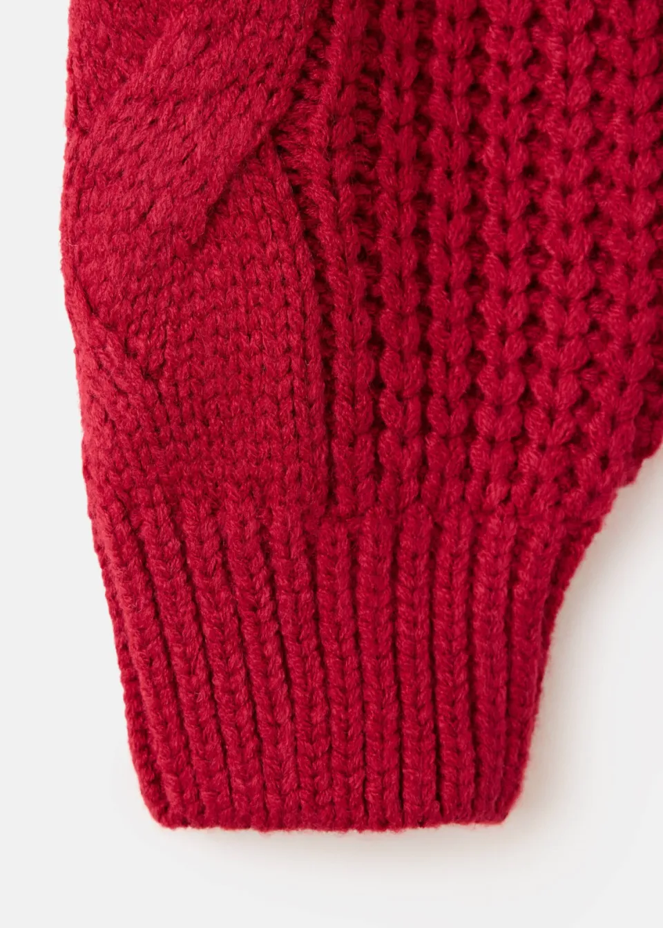 Mango Kids gebreide kabeltrui - rood, foto 6