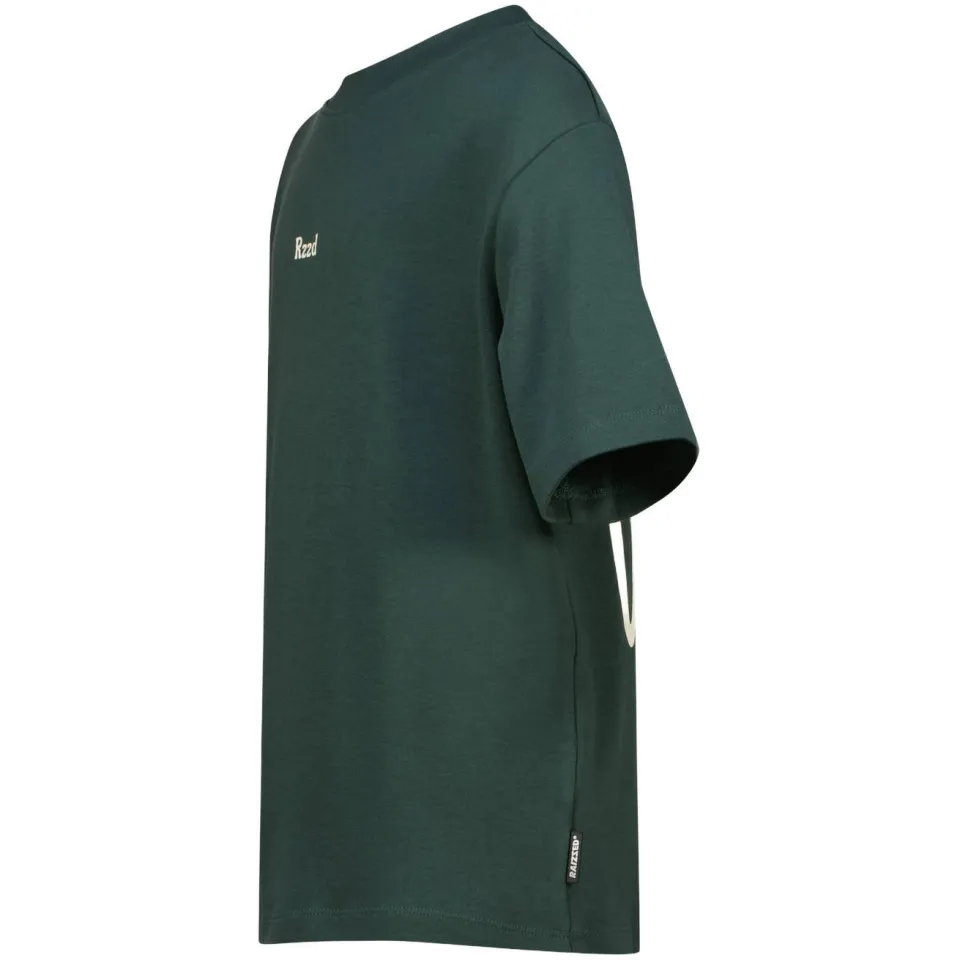 Raizzed boxy T-shirt donkergroen, foto 4