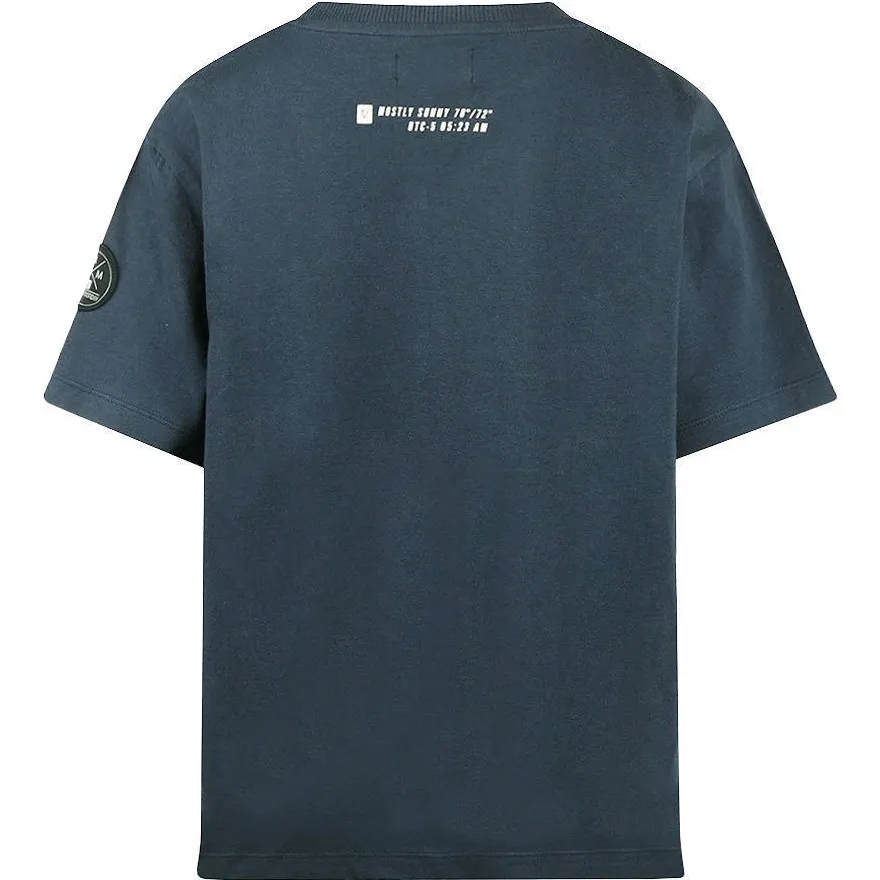 No Way Monday T-shirt met backprint donkerblauw, foto 4