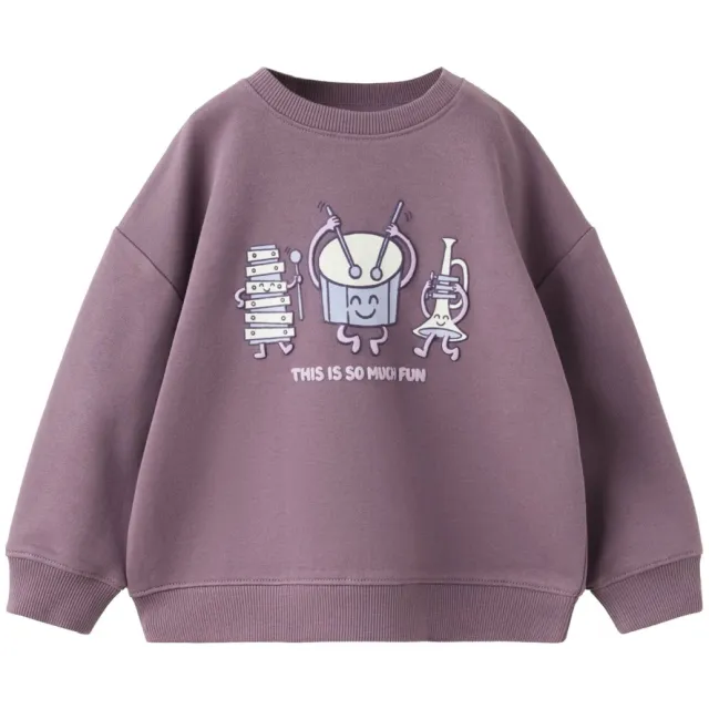 Mango Kids sweater met print - paars