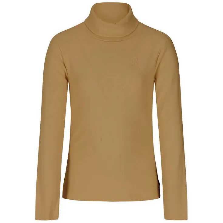 Retour Jeans rechtvallende top met col lichtbruin