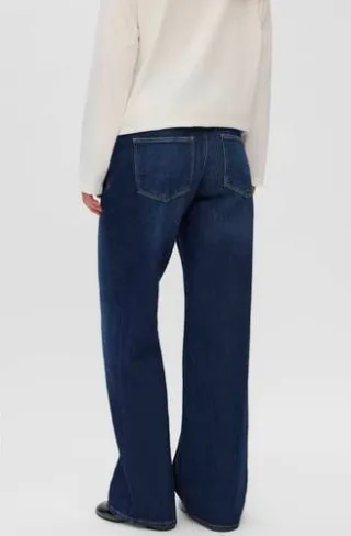 Mamalicious MLMALAGA zwangerschaps wide leg jeans - donkerblauw, foto 5