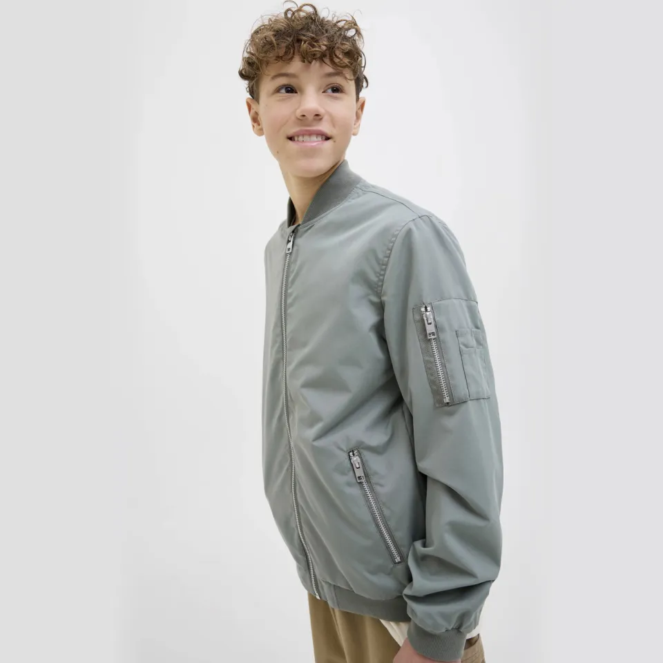 Jack & Jones Junior JJERUSH bomberjack agavegroen agave green, foto 4
