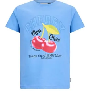 Retour Jeans T-shirt lichtblauw Meisjes Katoen Ronde hals Printopdruk