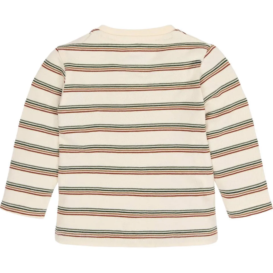 Little Dutch gestreepte longsleeve beige, foto 3