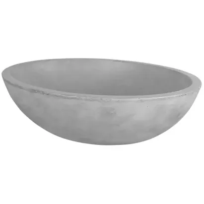 Differnz Waskom Badkamer Dias - Beton - Rond - Lichtgrijs - 43,5cm Licht Beton