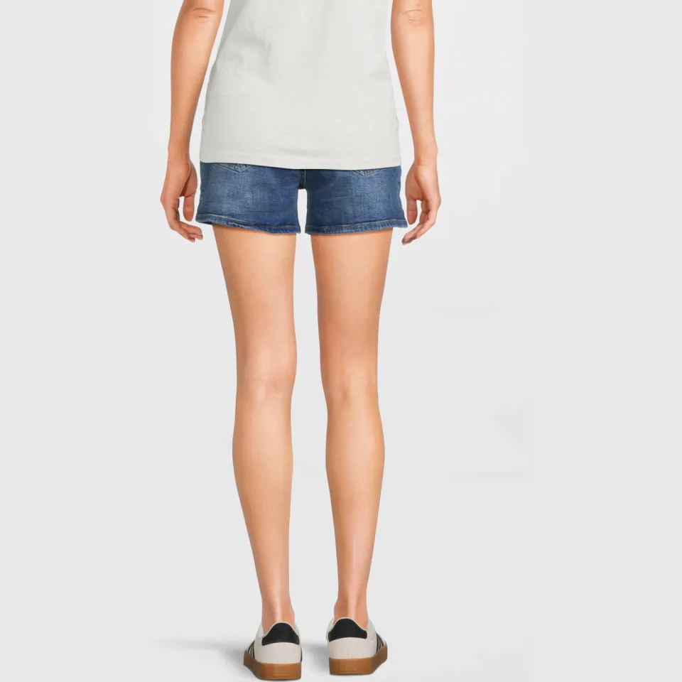 LOVE2WAIT low waist zwangerschapsshort stonewashed blauw, foto 4
