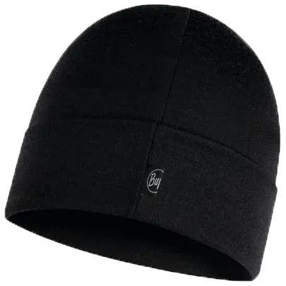 Buff Heavyweight Merino Wool Hat - Muts maat One Size, zwart