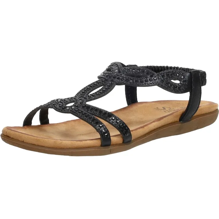 Sub55 sandalen plat zwart, foto 3