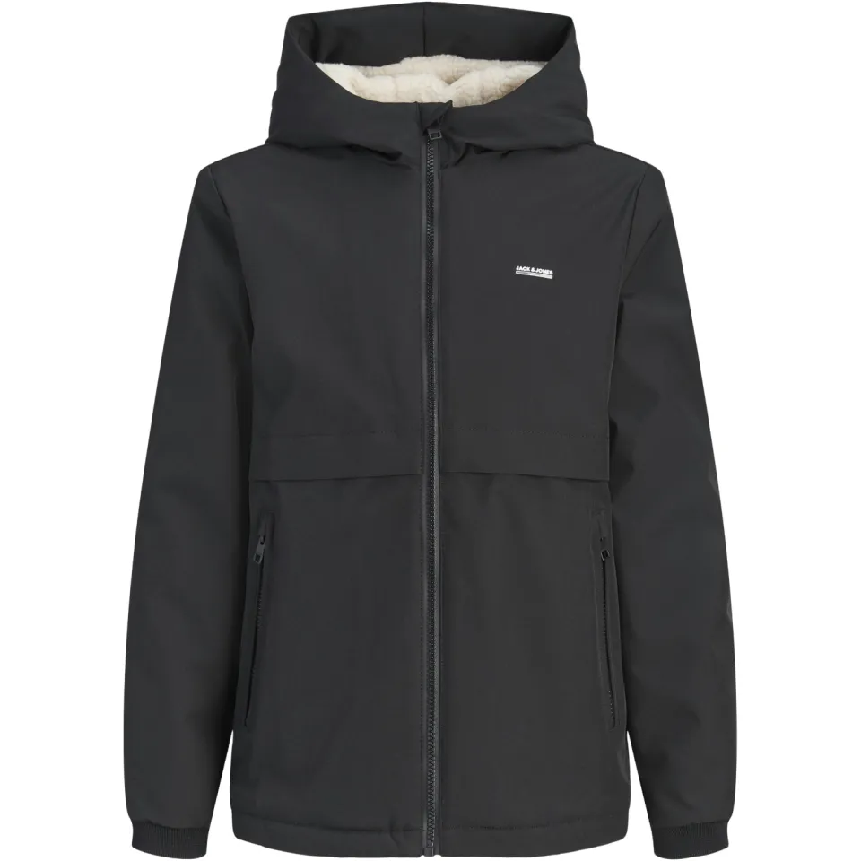 Jack & Jones Junior gewatteerde winterjas zwart, foto 2