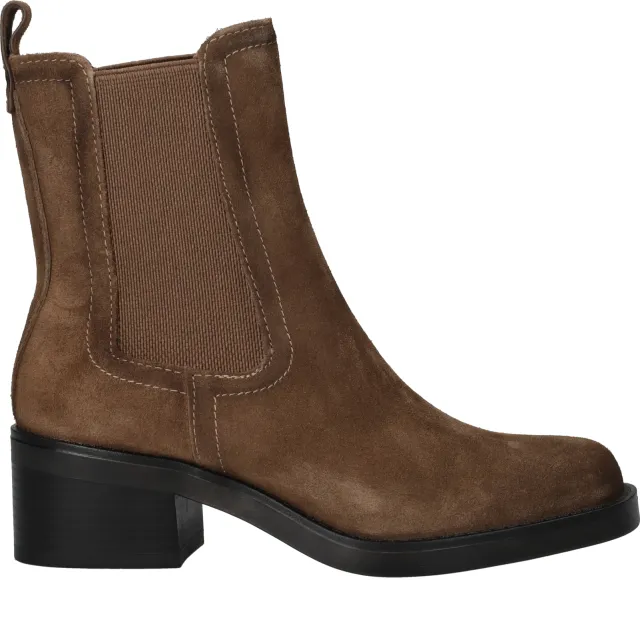 Tamaris enkellaarsjes met hak cognac
