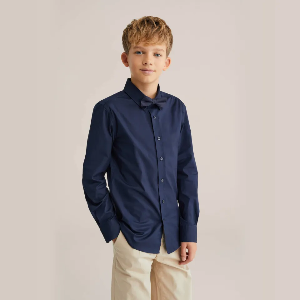 WE Fashion overhemd donkerblauw blue nights, foto 3