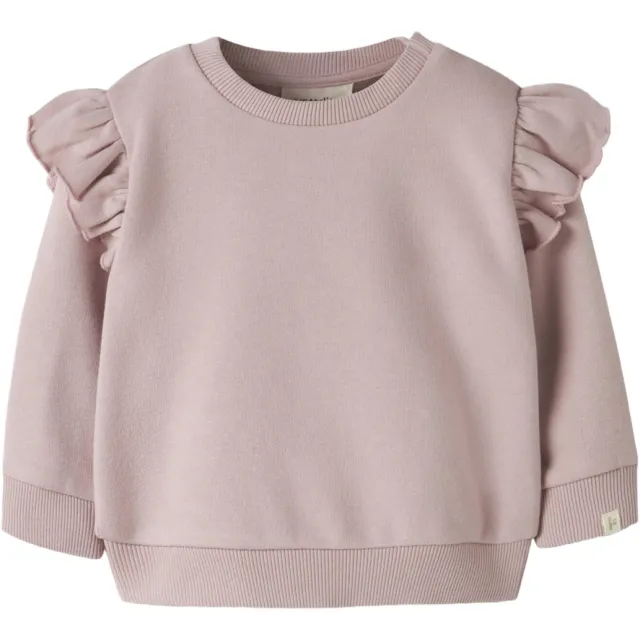 Lil' Atelier BABY oversized sweater met ruches - oudroze