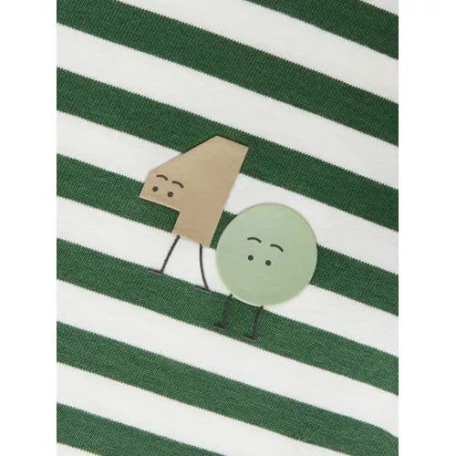 NAME IT MINI gestreepte longsleeve groen wit, foto 3