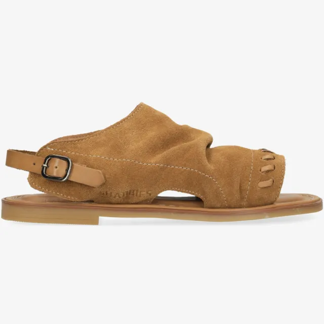 Shabbies Amsterdam Angel Sleeve sandaal suède cognac Camel