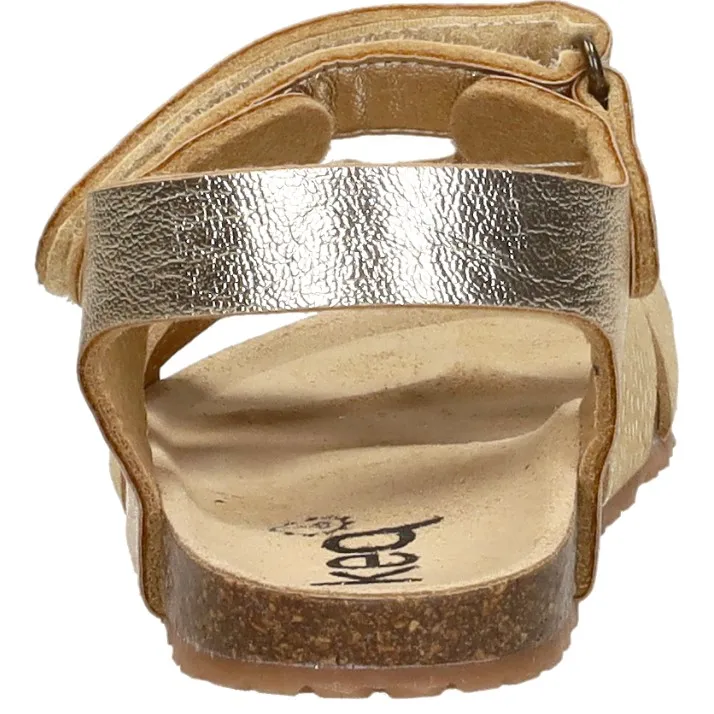 Keq platte sandalen goudkleur, foto 4