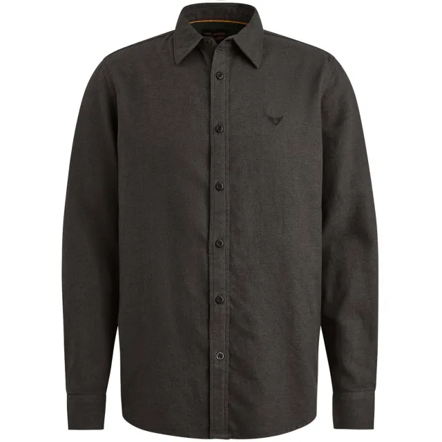 PME Legend Long Sleeve Shirt Yarn Dyed Grindle Zwart