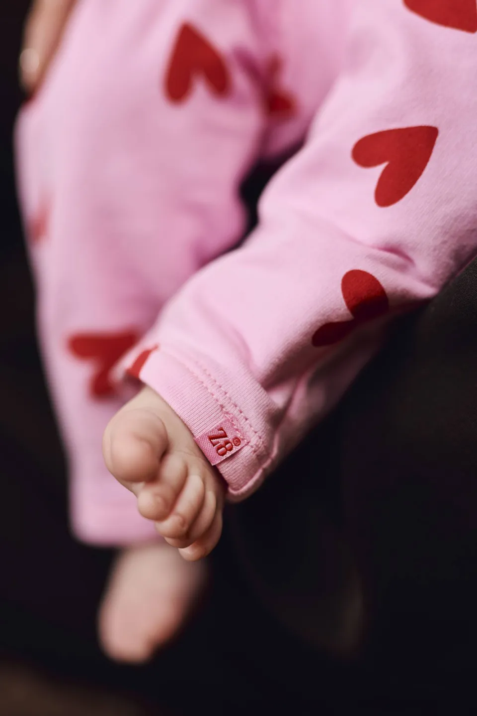 Z8 Florence newborn legging hartjes lichtroze/rood, foto 8