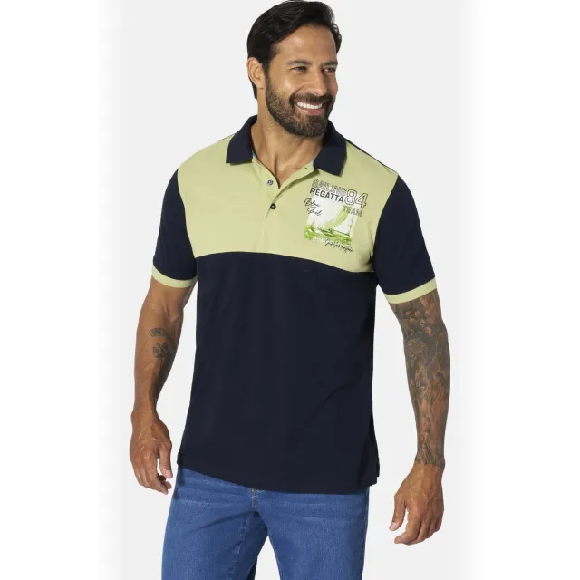 Jan Vanderstorm +FIT Collectie regular polo Plus Size JARAR lichtgroen, foto 2