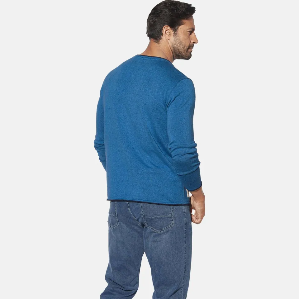 Jan Vanderstorm +FIT Collectie gebreide trui AKSELBERG Plus blauw, foto 4