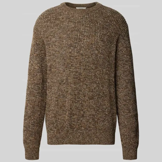 SELECTED MEN Heren Truien & Vesten Slmtilum Ls Knit Crew Neck - Bruin, foto 2