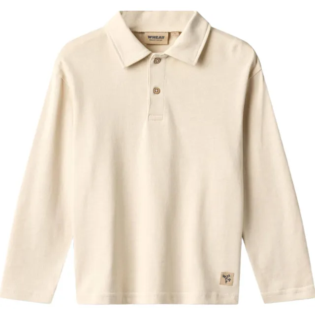 Wheat polo longsleeve beige