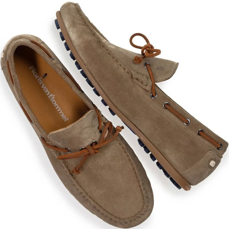 Floris Van Bommel De Drijver 01.12 suède mocassins lichtbruin, foto 4