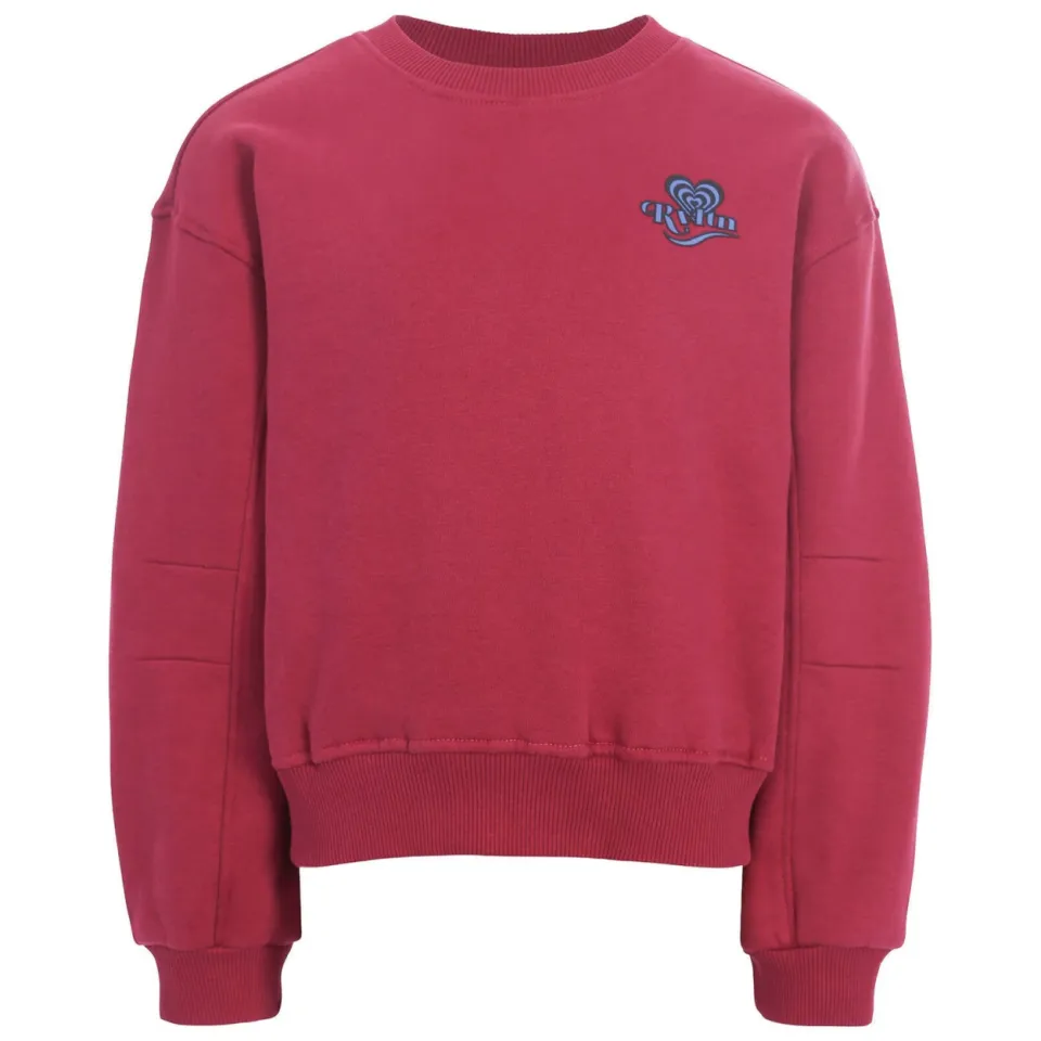 LOOXS 10sixteen rechtvallende sweater met backprint - donkerrood, foto 2