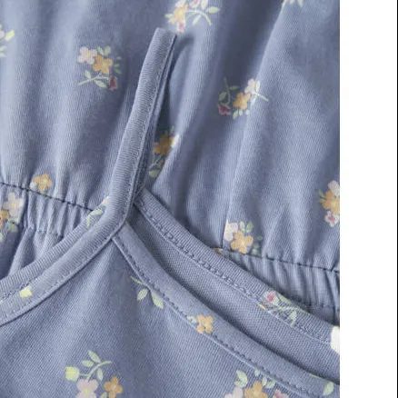 NAME IT MINI playsuit paarsblauw Meisjes Katoen Ronde hals Bloemen, foto 2