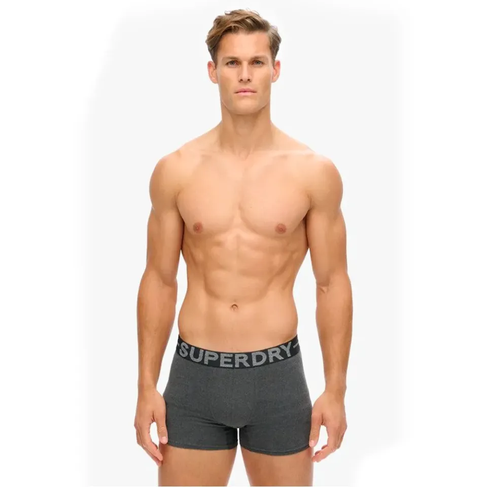 Superdry herenboxershorts, 3-pack, Trunk Grijs