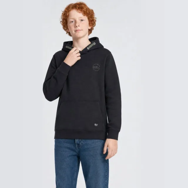 Petrol Industries rechtvallende hoodie - zwart