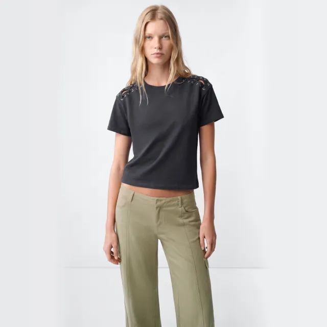 Mango T-shirt antraciet