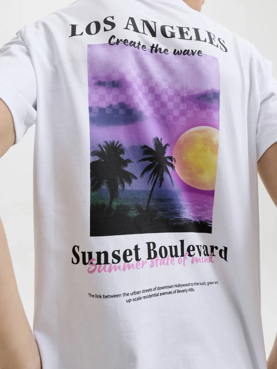 Jack & Jones t-shirt wit met backprint, foto 6