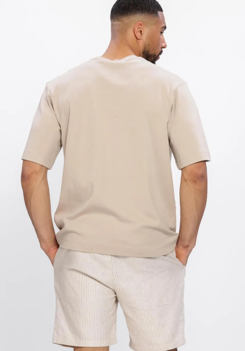 Profuomo Heren Polo's & T-shirts Heavy Cotton - Zand, foto 3