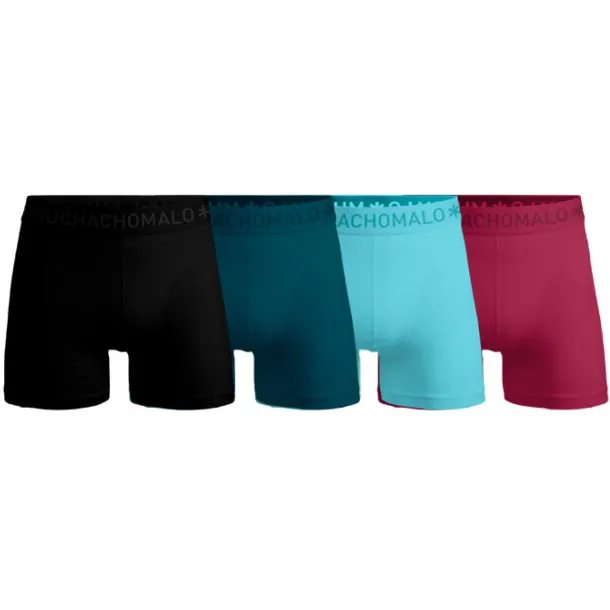 Muchachomalo Men 4-pack boxer shorts solid veelkleurig, foto 2