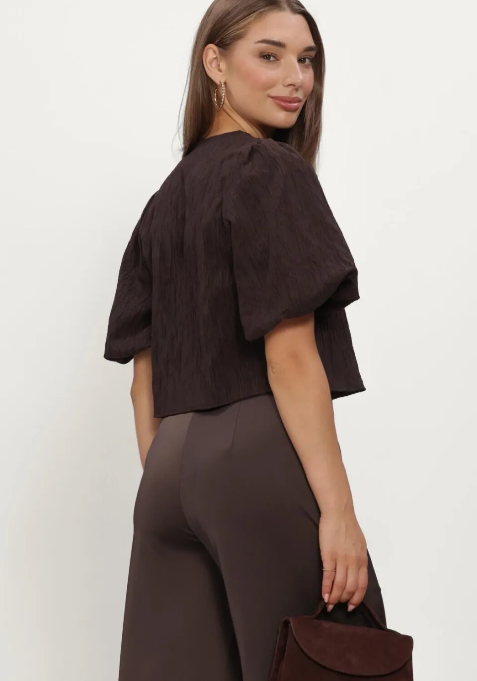 Yas Yasminu 2/4 short top bruin, foto 3