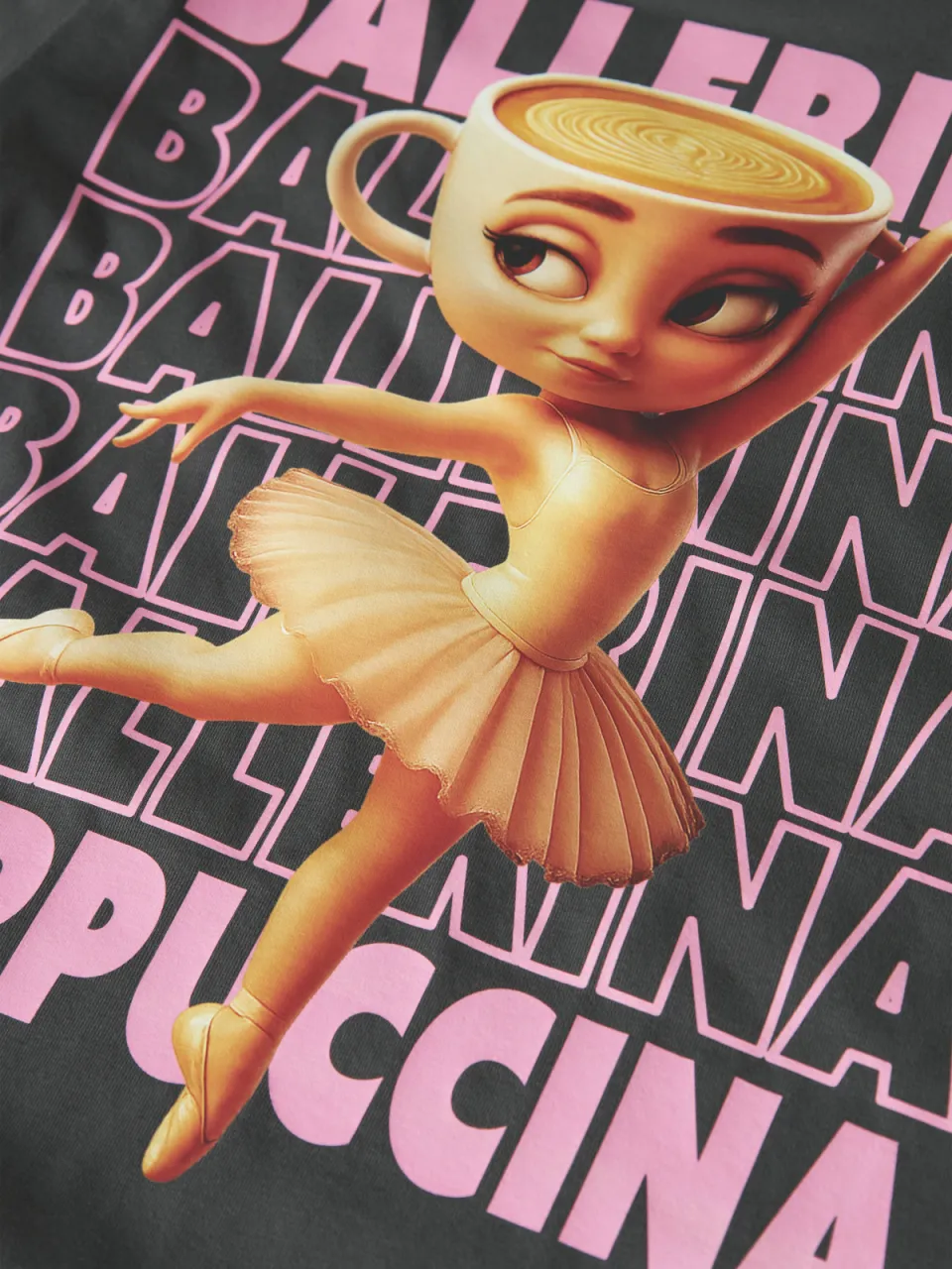 NAME IT KIDS T-shirt met ballerina-print antraciet, foto 4