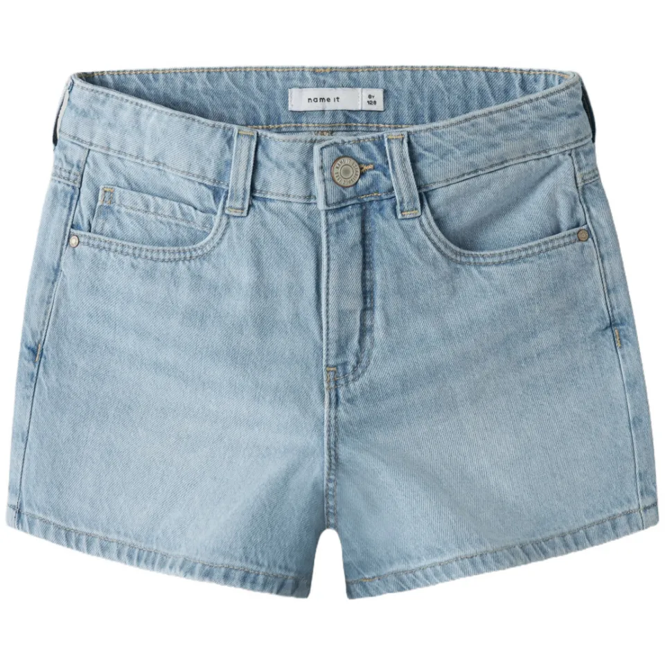 NAME IT mom jeansshort lichtblauw light blue denim, foto 4