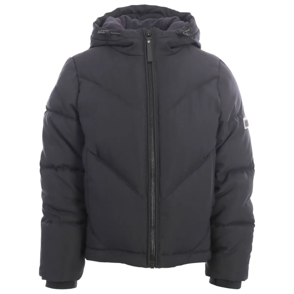 LOOXS 10sixteen gewatteerde gestreepte quilted winterjas - zwart, foto 3