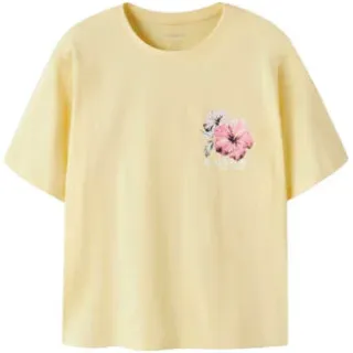 NAME IT KIDS t-shirt lichtgeel