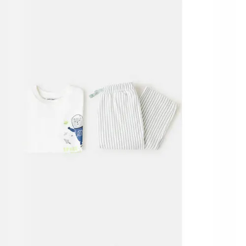 Mango Kids gestreepte pyjama wit, foto 2