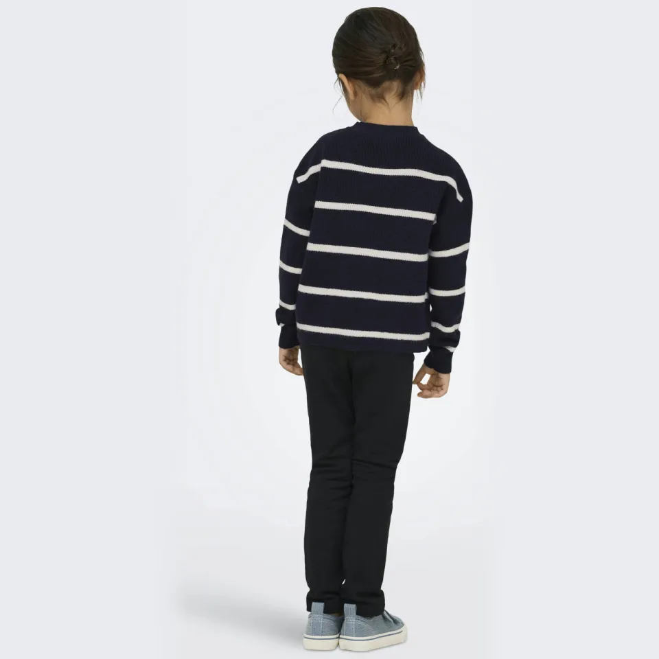 KIDS ONLY MINI gebreide gestreepte trui - donkerblauw, foto 4