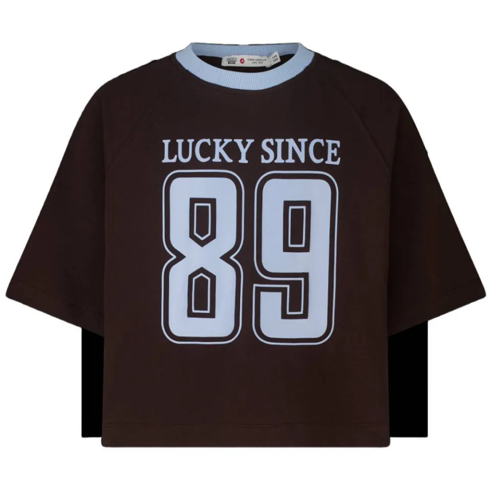 America Today oversized t-shirt bruin, foto 2