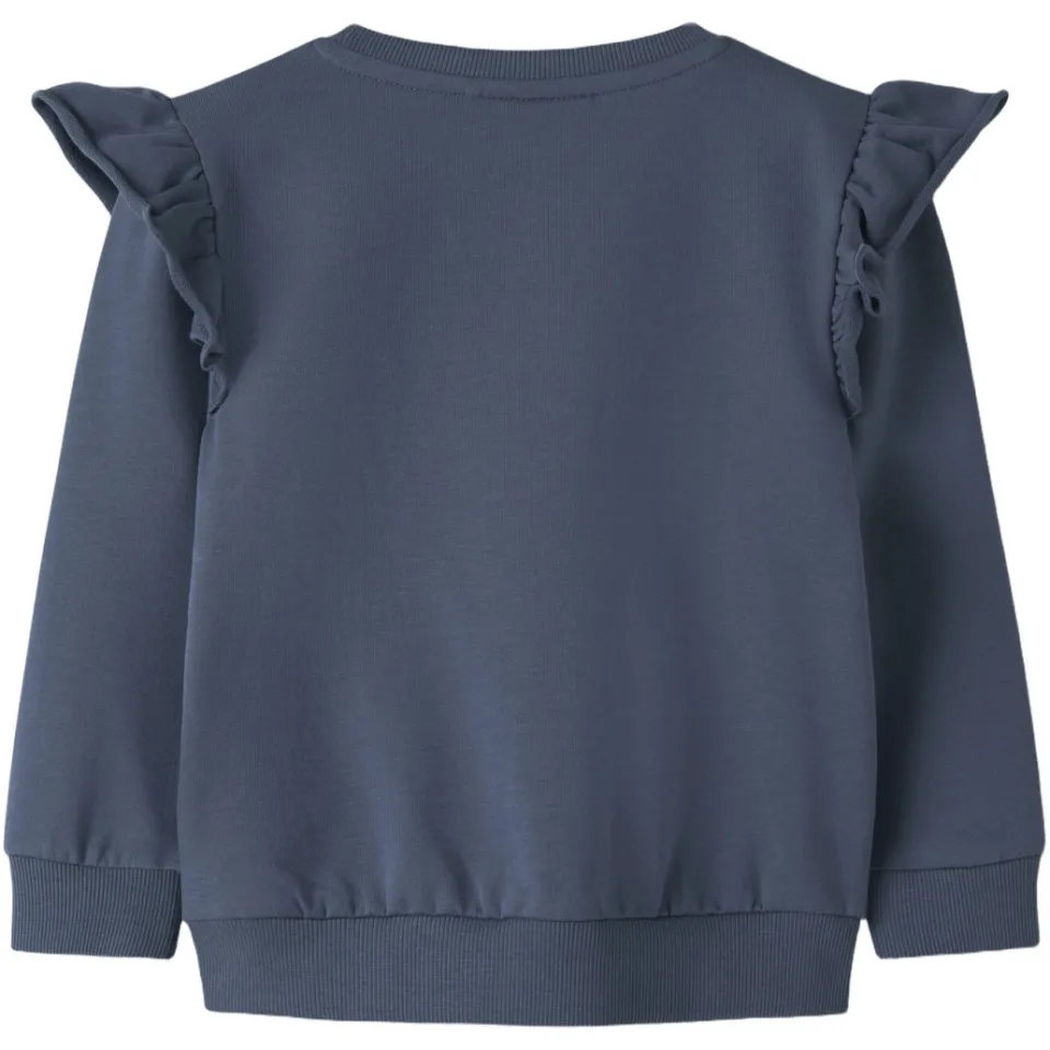 NAME IT MINI sweater met ruches - blauw, foto 2