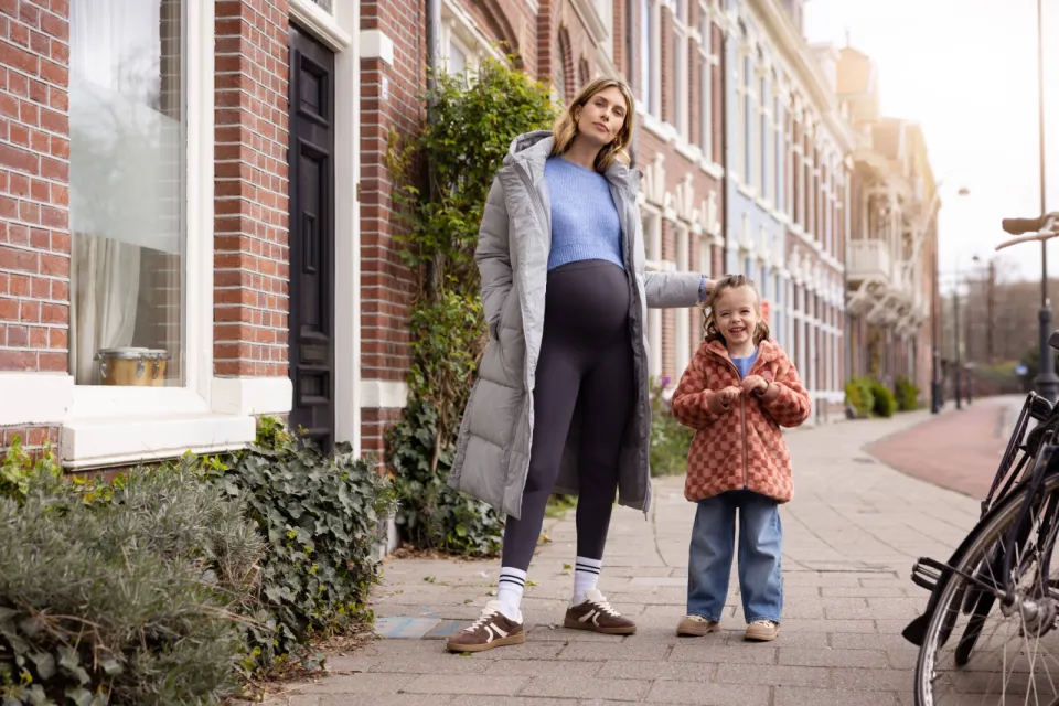 Noppies maternity zwangerschaps cropped trui blauw gebreid, foto 4