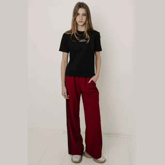 Frankie&Liberty Wonder Pants gestreepte joggingbroek rood