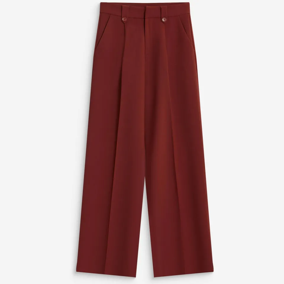 Grace & Mila straight leg broek - donkerrood, foto 2